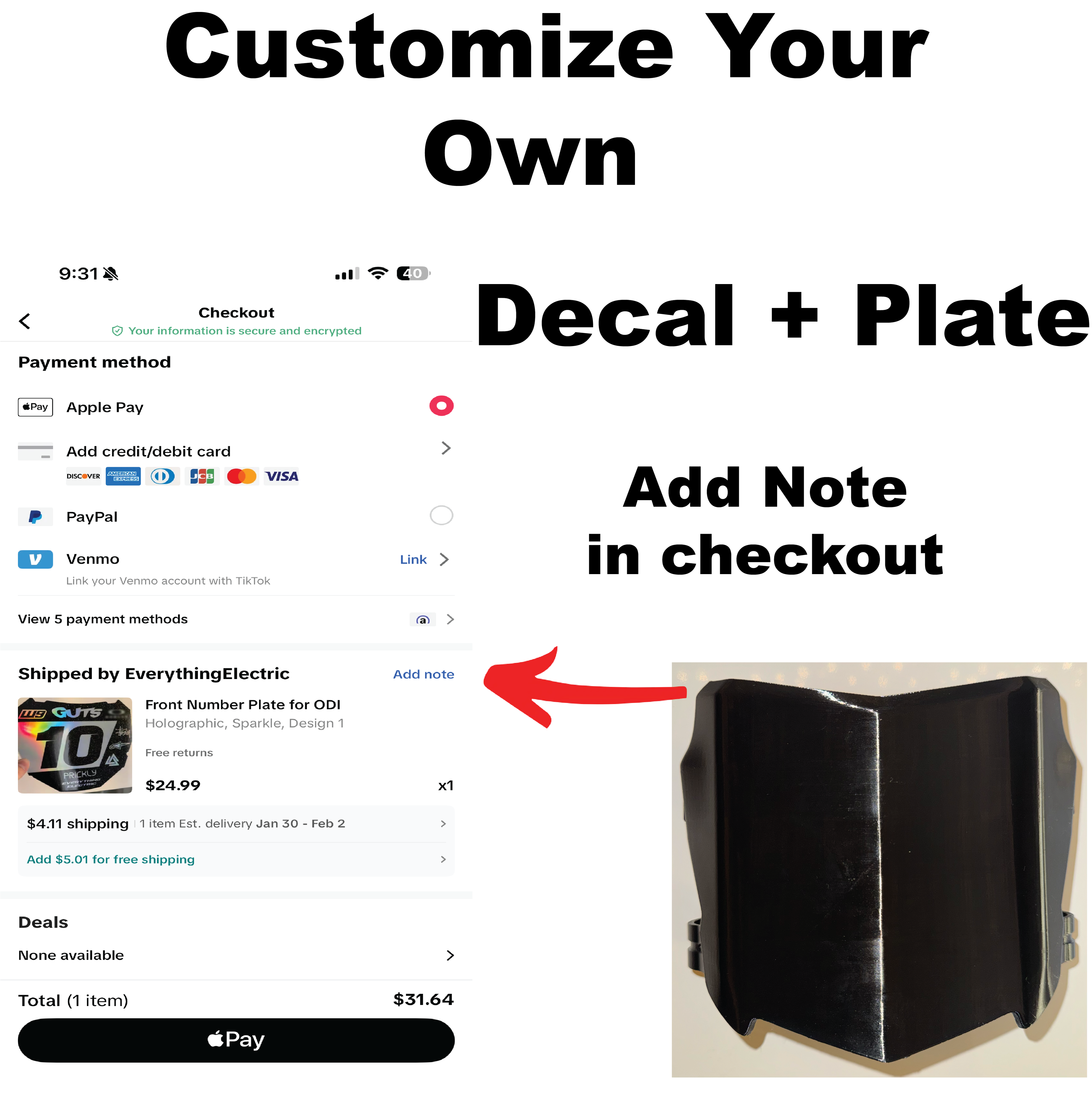 Motocutz Style Plate And Decal