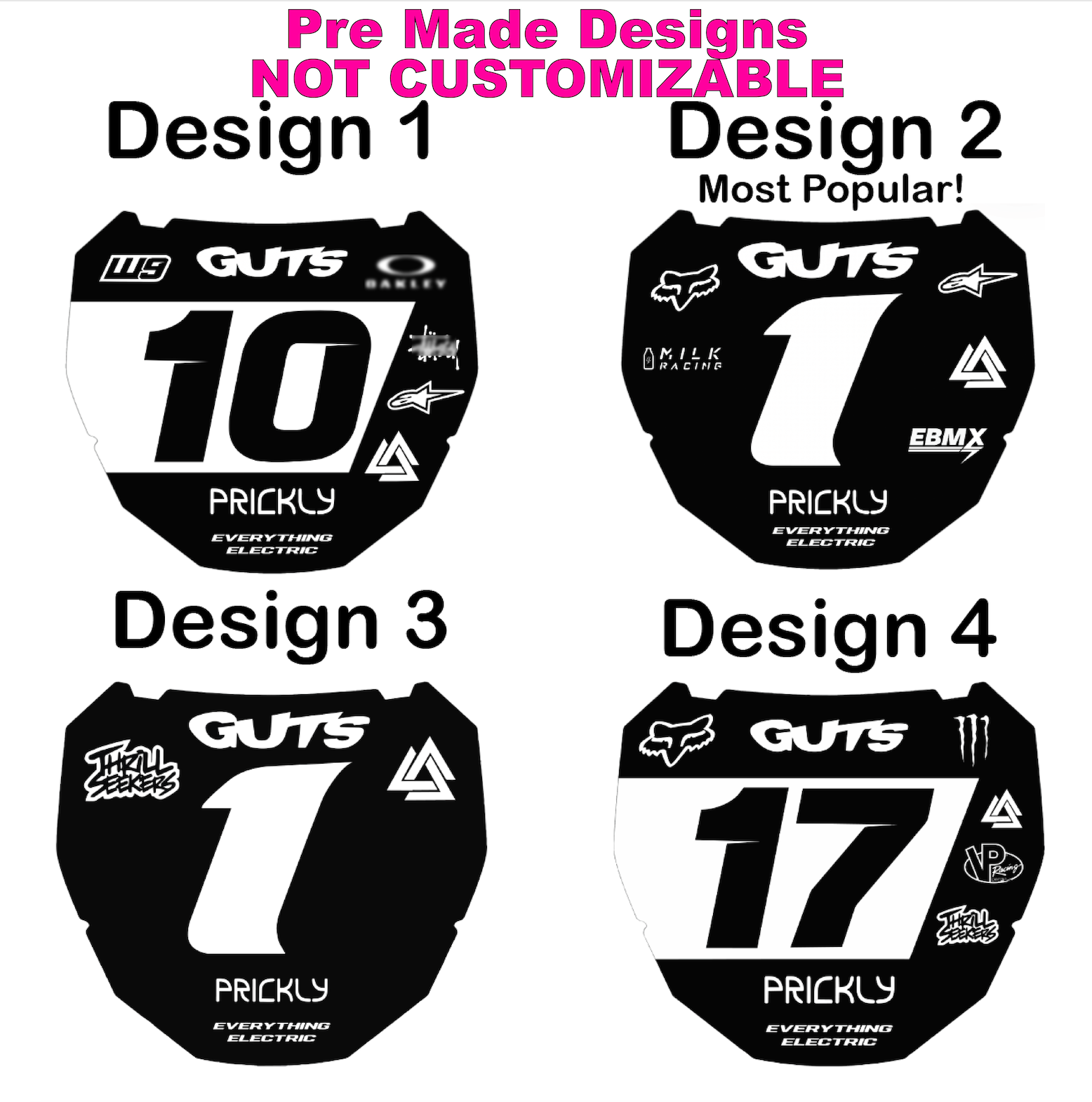 Front Number Plate Decal