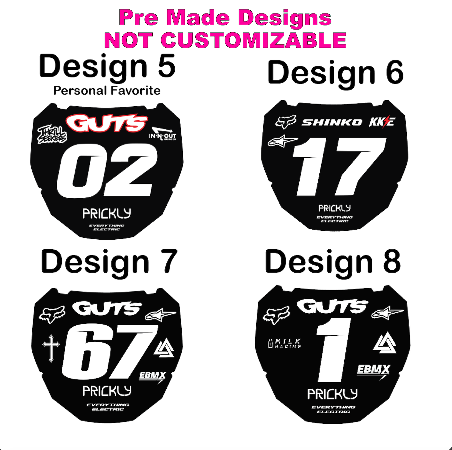 Front Number Plate Decal